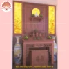 Mẫu phòng thờ đẹp gia tiên chất liệu gỗ sồi, bàn thờ gỗ hiện đại PT10