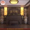Mẫu phòng thờ đẹp gia tiên chất liệu gỗ sồi, bàn thờ gỗ hiện đại PT107