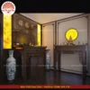 Mẫu phòng thờ đẹp gia tiên chất liệu gỗ sồi, bàn thờ gỗ hiện đại PT109