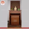 Mẫu phòng thờ đẹp gia tiên chất liệu gỗ sồi, bàn thờ gỗ hiện đại PT115