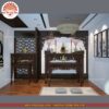 Mẫu phòng thờ đẹp gia tiên chất liệu gỗ sồi, bàn thờ gỗ hiện đại PT118