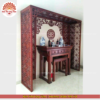 Mẫu phòng thờ đẹp gia tiên chất liệu gỗ sồi, bàn thờ gỗ hiện đại PT120