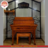 Mẫu phòng thờ đẹp gia tiên chất liệu gỗ sồi, bàn thờ gỗ hiện đại PT121
