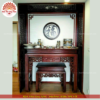 Mẫu phòng thờ đẹp gia tiên chất liệu gỗ sồi, bàn thờ gỗ hiện đại PT124