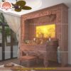 Mẫu phòng thờ đẹp gia tiên chất liệu gỗ sồi, bàn thờ gỗ hiện đại PT14
