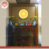 Mẫu phòng thờ đẹp gia tiên chất liệu gỗ sồi, bàn thờ gỗ hiện đại PT149