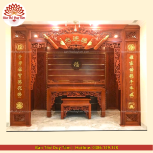 Mẫu phòng thờ đẹp - bàn thờ gỗ hiện đại - PT172
