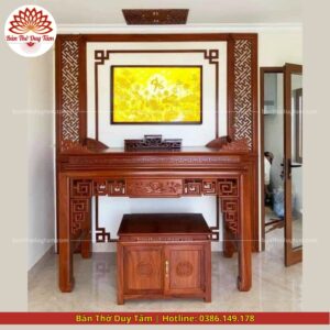 Mẫu phòng thờ đẹp - bàn thờ gỗ hiện đại - PT184