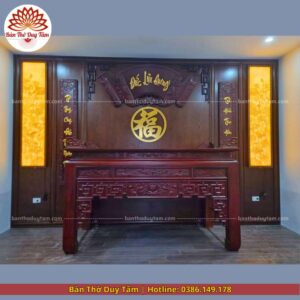 Mẫu phòng thờ đẹp - bàn thờ gỗ hiện đại - PT192