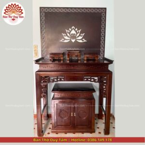 Mẫu phòng thờ đẹp - bàn thờ gỗ hiện đại - PT200