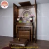Mẫu phòng thờ đẹp gia tiên chất liệu gỗ sồi, bàn thờ gỗ hiện đại PT21