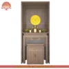 Mẫu phòng thờ đẹp gia tiên chất liệu gỗ sồi, bàn thờ gỗ hiện đại PT27