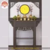 Mẫu phòng thờ đẹp gia tiên chất liệu gỗ sồi, bàn thờ gỗ hiện đại PT40