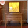 Mẫu phòng thờ đẹp gia tiên chất liệu gỗ sồi, bàn thờ gỗ hiện đại PT44