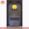 Mẫu phòng thờ đẹp gia tiên chất liệu gỗ sồi, bàn thờ gỗ hiện đại PT46