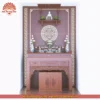 Mẫu phòng thờ đẹp gia tiên chất liệu gỗ sồi, bàn thờ gỗ hiện đại PT50