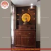 Mẫu phòng thờ đẹp gia tiên chất liệu gỗ sồi, bàn thờ gỗ hiện đại PT55