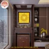 Mẫu phòng thờ đẹp gia tiên chất liệu gỗ sồi, bàn thờ gỗ hiện đại PT57