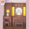Mẫu phòng thờ đẹp gia tiên chất liệu gỗ sồi, bàn thờ gỗ hiện đại PT7