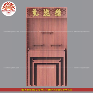 Mẫu phòng thờ đẹp gia tiên chất liệu gỗ sồi, bàn thờ gỗ hiện đại PT88