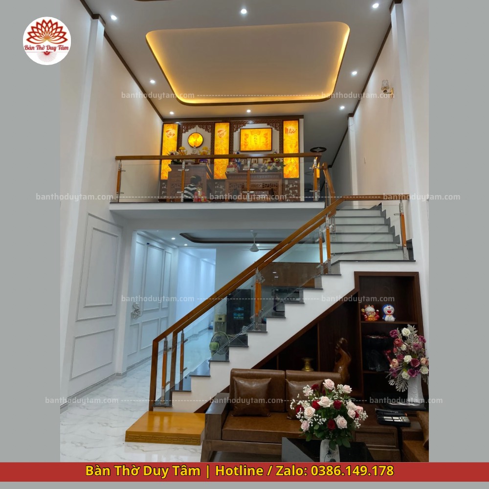 Alternative view of MẪU PHÒNG THỜ PHẬT KẾT HỢP GIA TIÊN - PT207