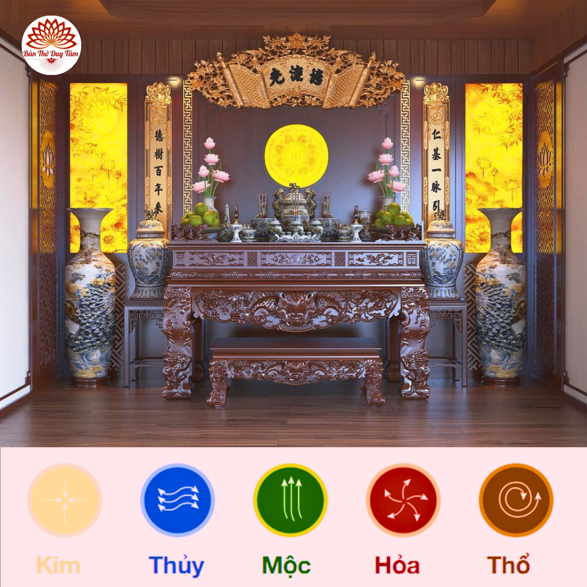 Chọn màu sơn cho phòng thờ