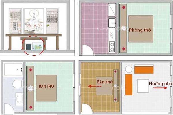 Bố trí phòng thờ đẹp cho chung cư